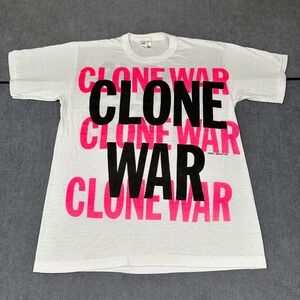Vintage Culture Club War Is Stupid Clone War T-Shirt 80s Signal Single Stitch XL